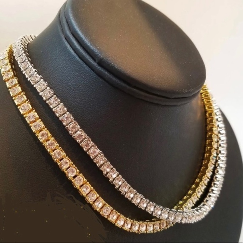 14k Gold Plates Tennis Chain